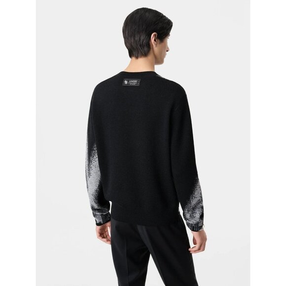 Amiri Spotlight Crewneck in Black Medium New Mens Wool Knit Sweater - Picture 13 of 15